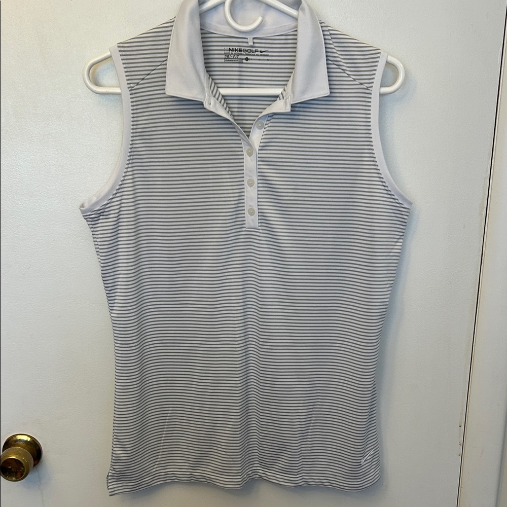 Nike Golf Women’s Sleeveless Top White/Grey Size Large
